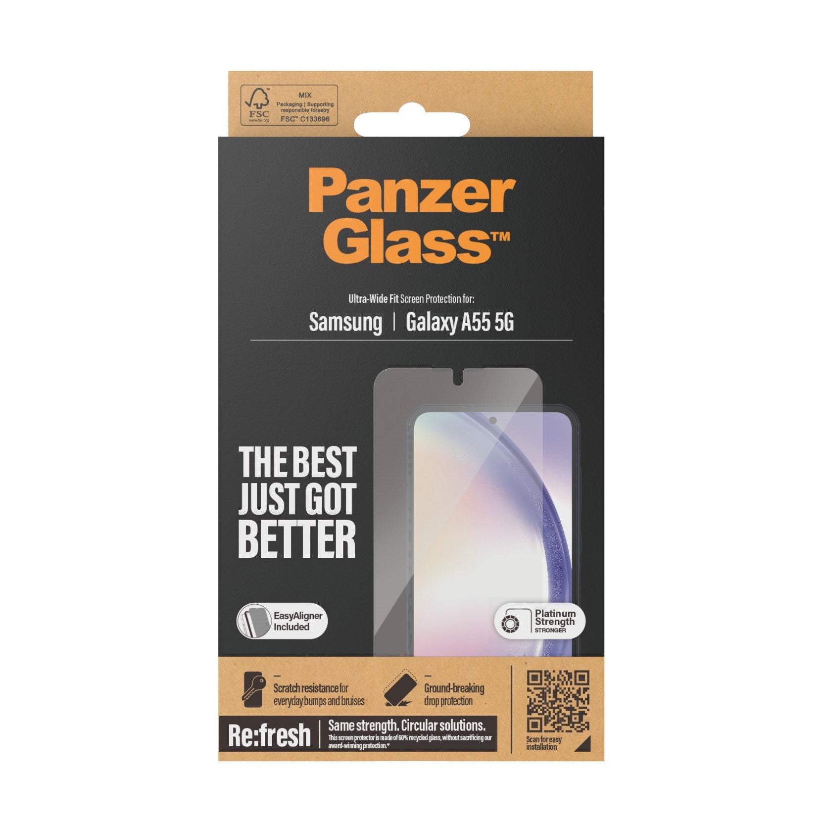 PanzerGlass® Displayschutz Samsung Galaxy A55 5G | Ultra-Wide Fit w. EasyAligner